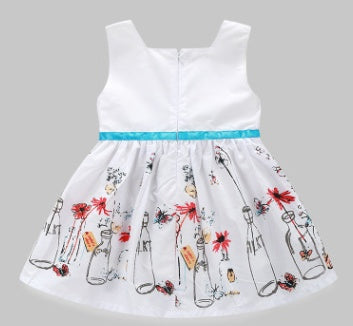 Little girl white floral butterfly skirt baby dress Princess - [[{"value":"{{ Babyvera Babyvera  }}"}]]
