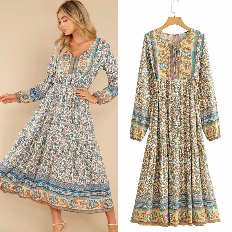 Floral lace-up dresses - [[{"value":"{{ Babyvera Babyvera  }}"}]]