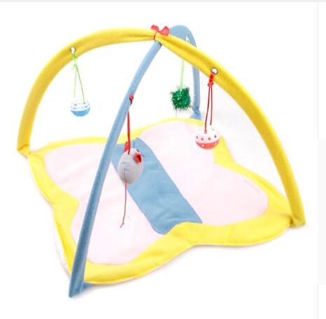 Cartoon Cat Play Tent Multifunctional Cat Hammocks Kitten Sleep Bed Foldable Cat Mat with Balls Cat Play House Toy - [[{"value":"{{ Babyvera Babyvera  }}"}]]
