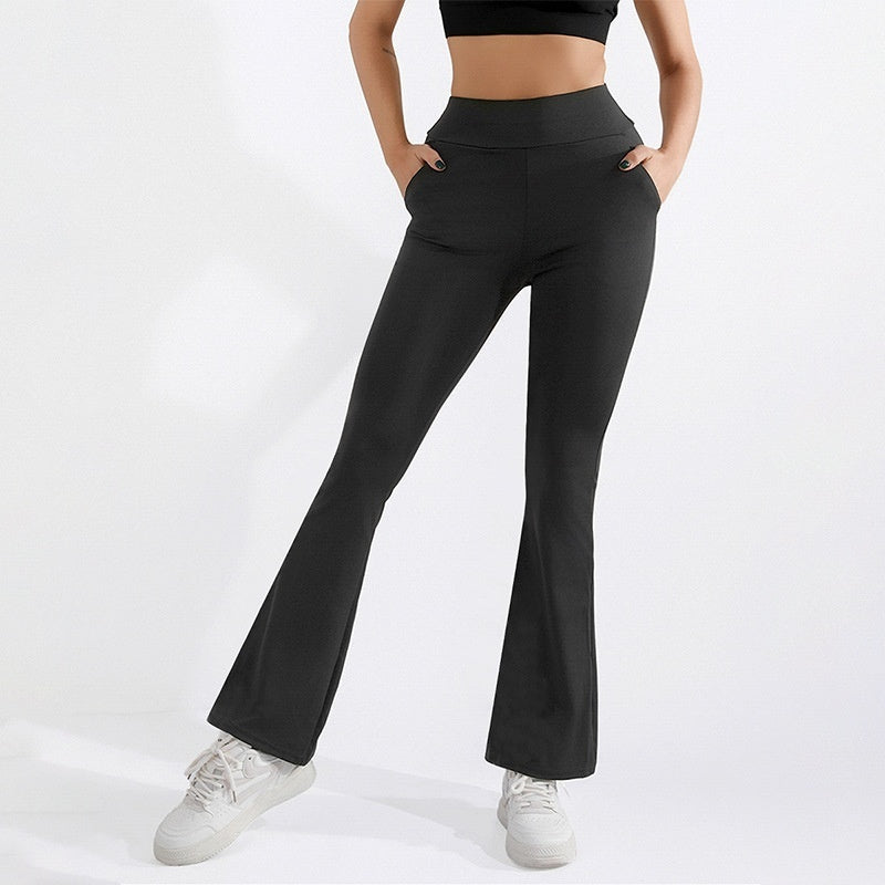 Women's High Waist Hip Lift Stretch Brushed Pocket Shark Pants - [[{"value":"{{ Babyvera Babyvera  }}"}]]