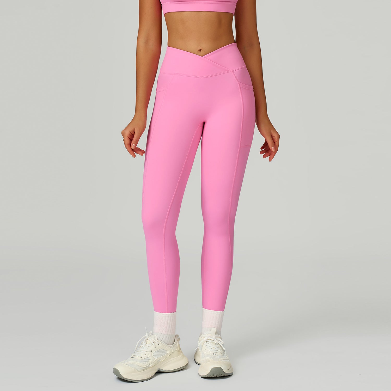 Naked-feel High-waisted Yoga Pants With Crossover Waistband - [[{"value":"{{ Babyvera Babyvera  }}"}]]