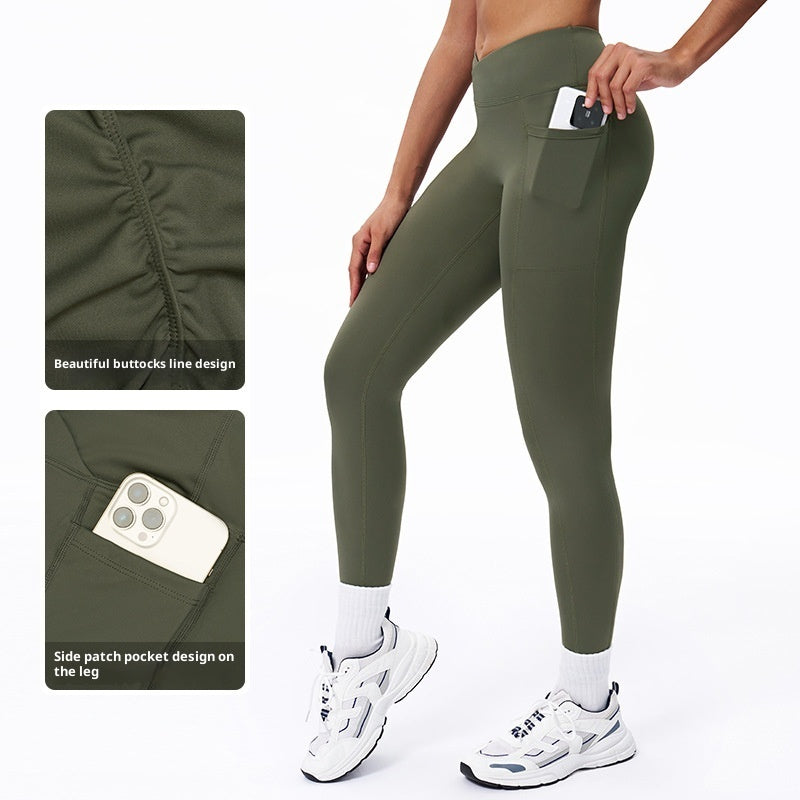 Naked-feel High-waisted Yoga Pants With Crossover Waistband - [[{"value":"{{ Babyvera Babyvera  }}"}]]