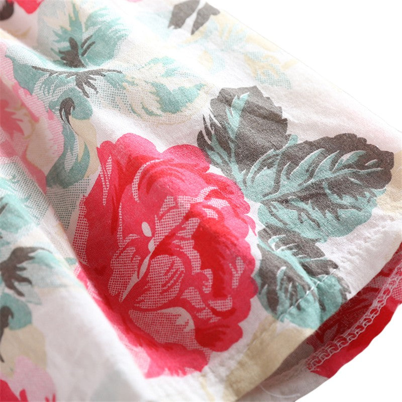 Summer Children Sleeveless Girl Denim Floral Dresses - [[{"value":"{{ Babyvera Babyvera  }}"}]]