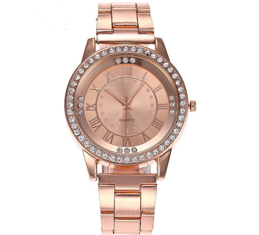 Vansvar Brand Rose Gold Watch Luxury Women Dress Rhinestone Quartz Watch Casual Women Stainless Steel Wristwatches Female Clock - [[{"value":"{{ Babyvera Babyvera  }}"}]]