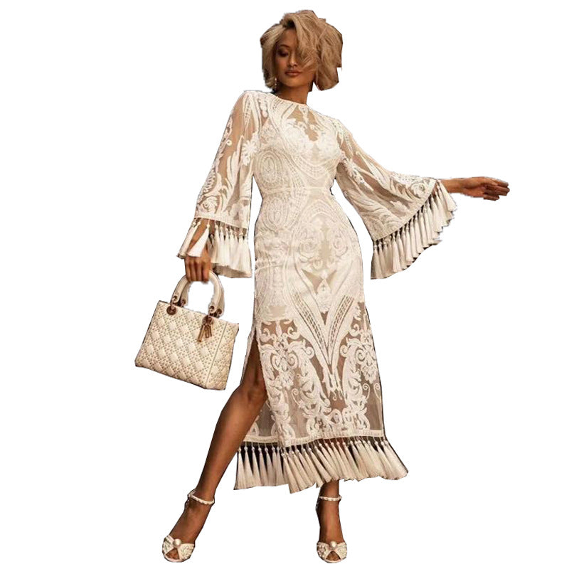 Lace embroidered tassel dresses - [[{"value":"{{ Babyvera Babyvera  }}"}]]