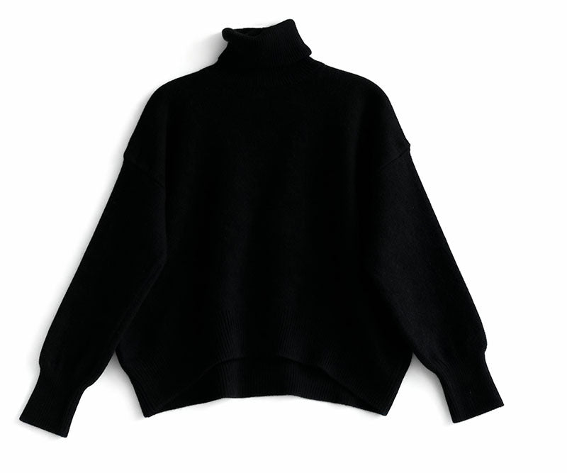 Elegant Commuter Knitted Long-Sleeve T-Shirt With A High Neck Pullover Sweater - [[{"value":"{{ Babyvera Babyvera  }}"}]]