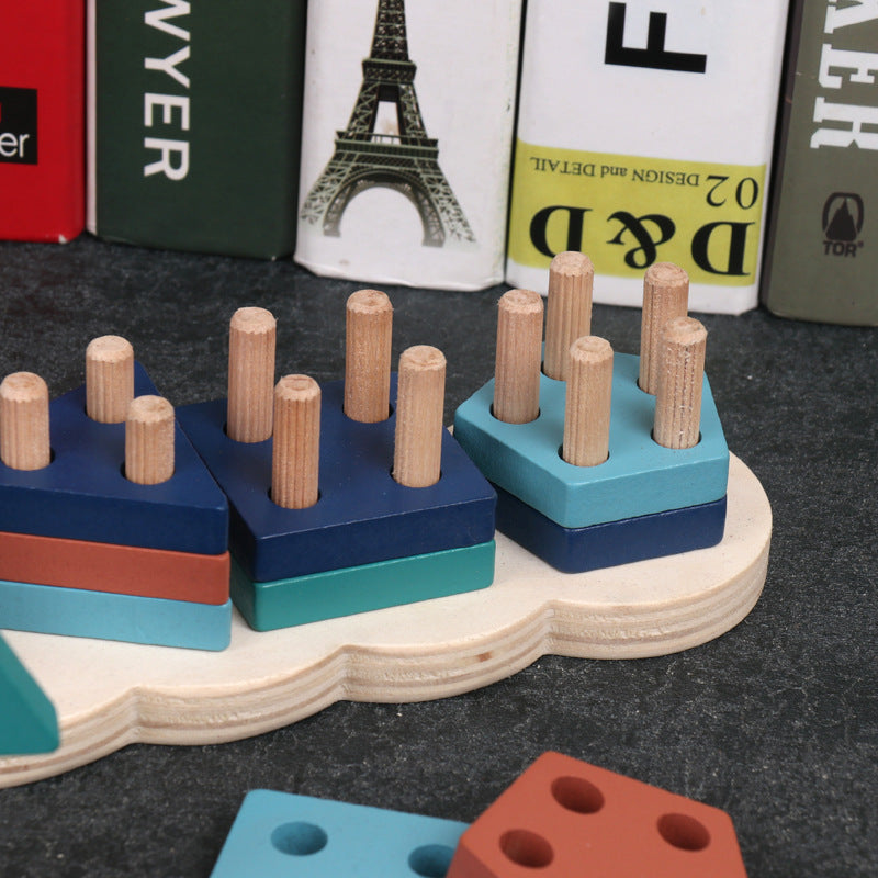 Montessori Early Learning Wooden Set Column - [[{"value":"{{ Babyvera Babyvera  }}"}]]