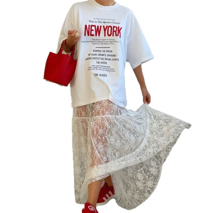 Jacquard Sheer High-Waist Lace Sexy Skirt - [[{"value":"{{ Babyvera Babyvera  }}"}]]