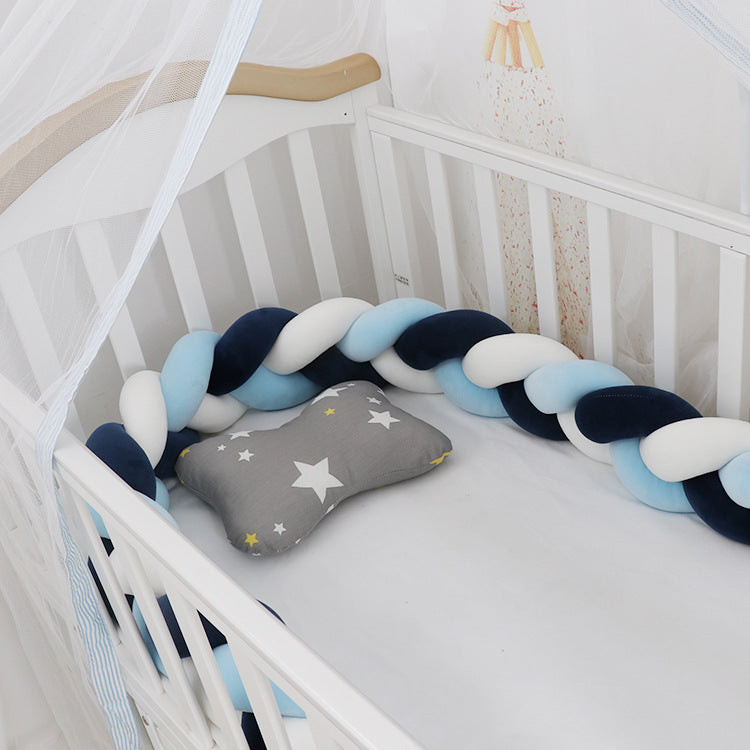 Baby Bumper Bed Braid Knot Pillow Cushion Bumper for Infant cuna Bebe lit Crib Protector Cot Bumper Room Decor - [[{"value":"{{ Babyvera Babyvera  }}"}]]
