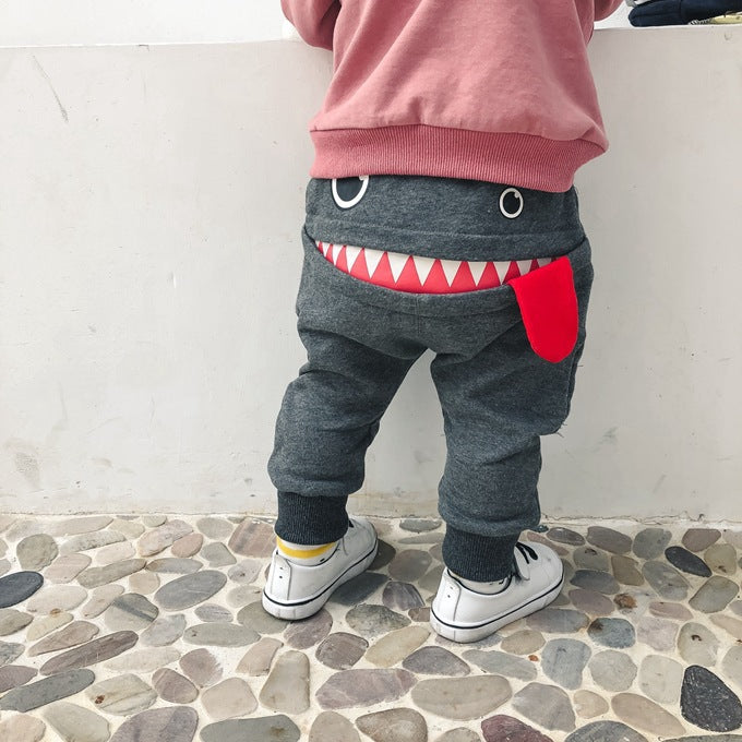 boys casual pants autumn loaded Korean children's casual sweatpants baby cartoon loose trousers - [[{"value":"{{ Babyvera Babyvera  }}"}]]