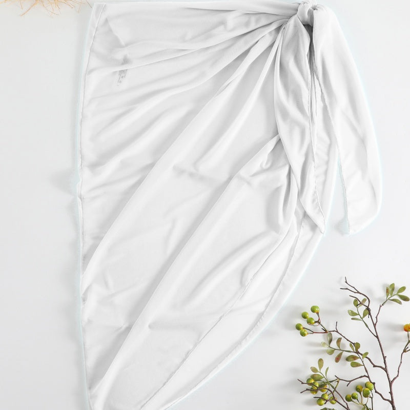 Asymmetrical-cut Sun-protective Sexy Solid-color Beach Dress - [[{"value":"{{ Babyvera Babyvera  }}"}]]