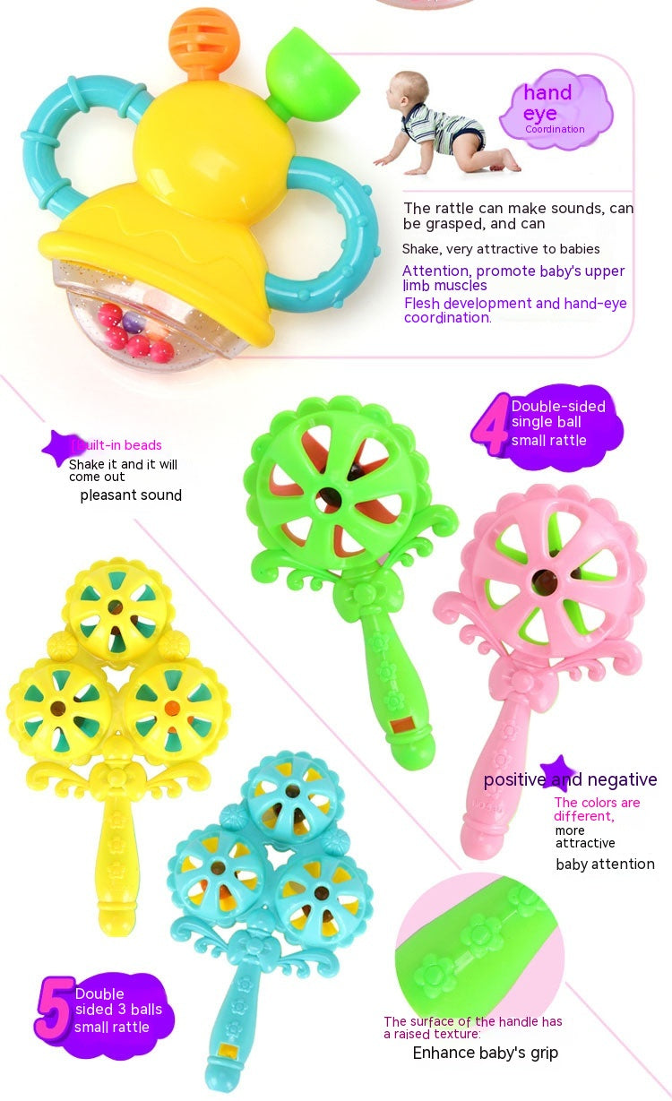 Baby Toys 3-6-12 Months Newborn Rattle 0-1 Year Old Baby Early Childhood Education Toddler Rattle Teether - [[{"value":"{{ Babyvera Babyvera  }}"}]]