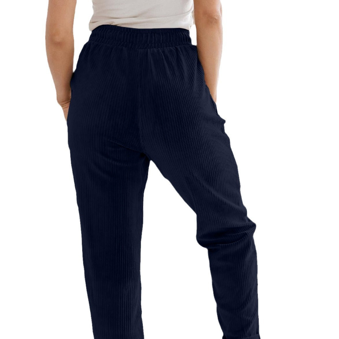 European And American Casual Pants Fashion Solid Color Corduroy Wide-leg Pants Women's Pants - [[{"value":"{{ Babyvera Babyvera  }}"}]]