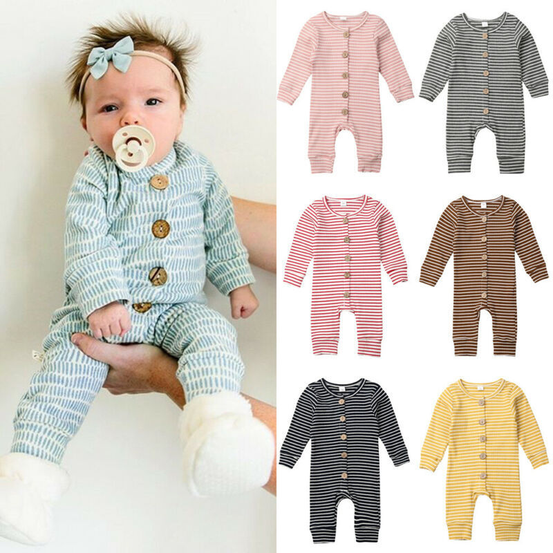 Newborn striped jumpsuit knitted warm clothing - [[{"value":"{{ Babyvera Babyvera  }}"}]]