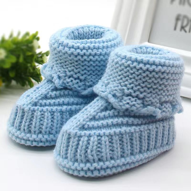 Male and female Babies Handmade Knitted Wool Soft Bottom Babies - [[{"value":"{{ Babyvera Babyvera  }}"}]]