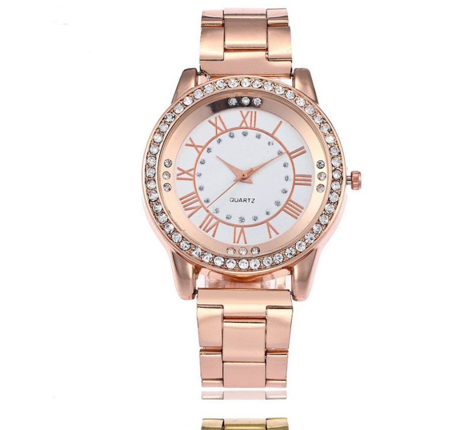 Vansvar Brand Rose Gold Watch Luxury Women Dress Rhinestone Quartz Watch Casual Women Stainless Steel Wristwatches Female Clock - [[{"value":"{{ Babyvera Babyvera  }}"}]]