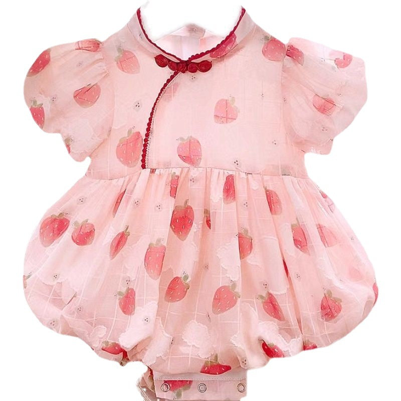 Newborn Baby Girl Jumpsuit One Month Old Princess Romper - [[{"value":"{{ Babyvera Babyvera  }}"}]]