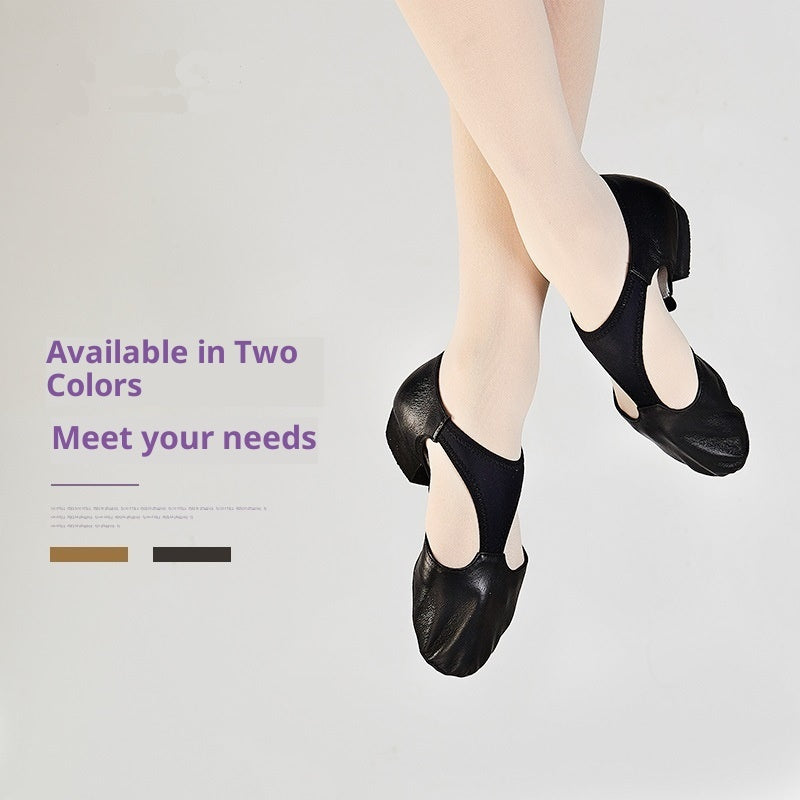 Full-grain Leather Teacher Jazz Dance Shoes With Soft Soles - [[{"value":"{{ Babyvera Babyvera  }}"}]]