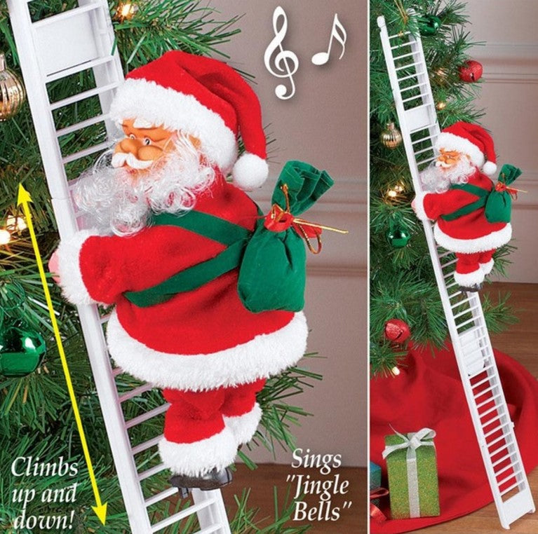Climbing Ladder Electric Santa Claus Climbing Red Ladder Doll Toy - [[{"value":"{{ Babyvera Babyvera  }}"}]]