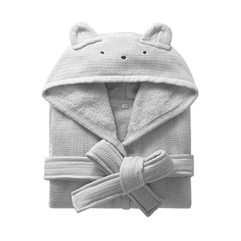 Children's Bathrobes Cotton Towel Material Nightgown Long Sleeve - [[{"value":"{{ Babyvera Babyvera  }}"}]]