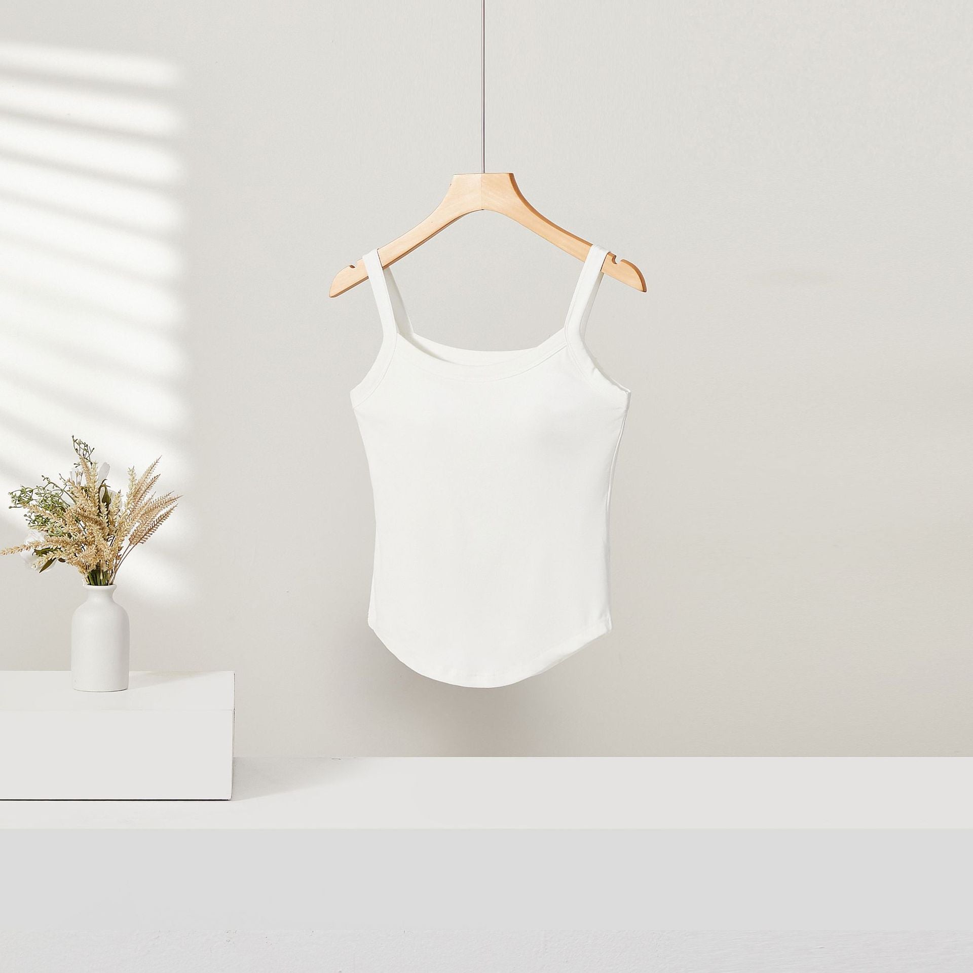 Short Camisole Belly Button Hiding Chest Pad Integrated Slim-fit Anti-exposure - [[{"value":"{{ Babyvera Babyvera  }}"}]]