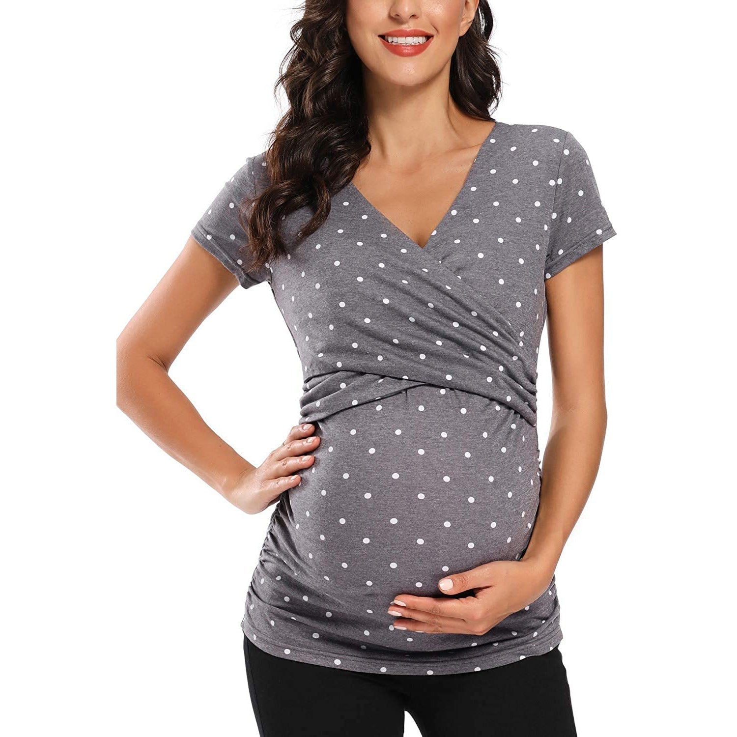 Cross Breastfeeding Maternity Yoga Wear T-Shirt Fitness - [[{"value":"{{ Babyvera Babyvera  }}"}]]