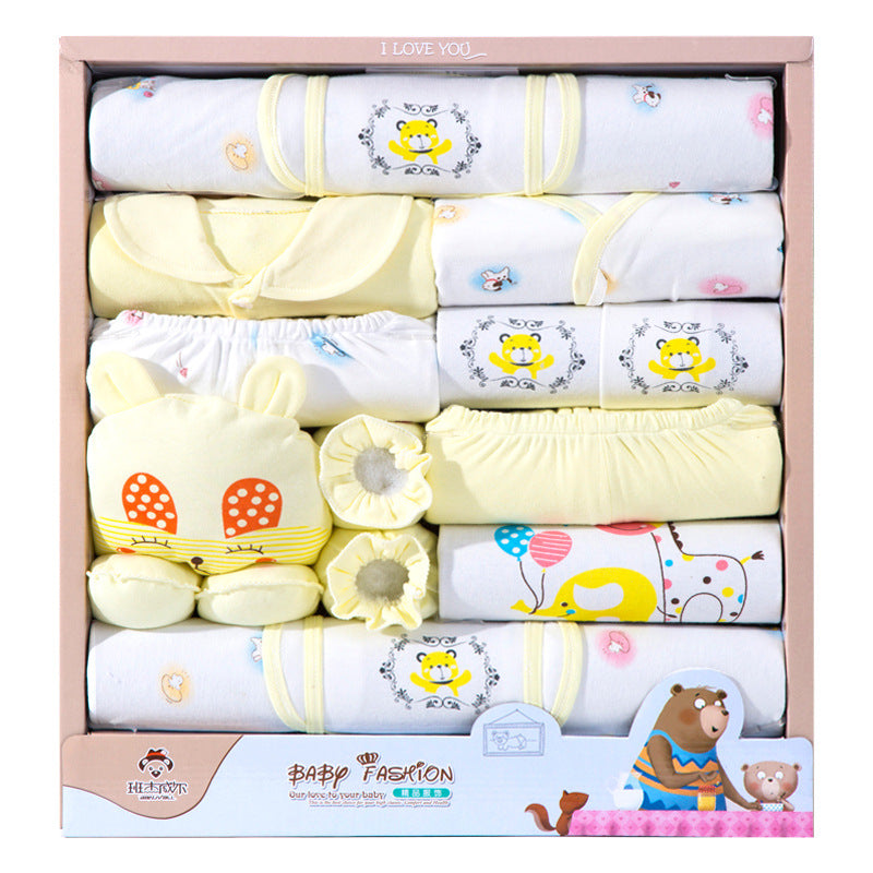 18 Piece Cotton Newborn Clothes Gift Box Set - [[{"value":"{{ Babyvera Babyvera  }}"}]]
