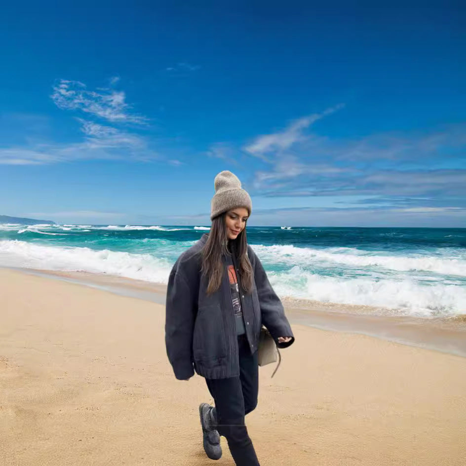 Woolen Coat For Women Korean Style - [[{"value":"{{ Babyvera Babyvera  }}"}]]