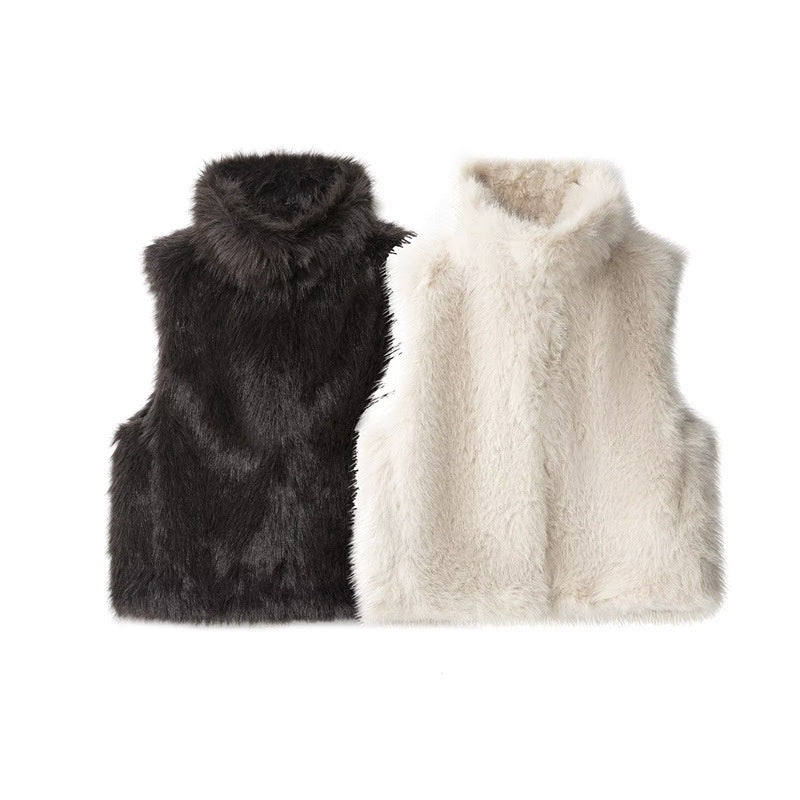 Women's Fashionable Loose Casual Faux Fur Vest - [[{"value":"{{ Babyvera Babyvera  }}"}]]