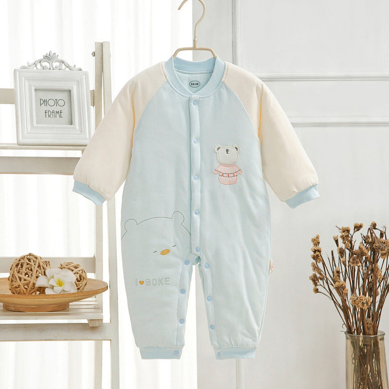 Spring And Autumn Baby Quilted Jumpsuit Three Layers Warm - [[{"value":"{{ Babyvera Babyvera  }}"}]]