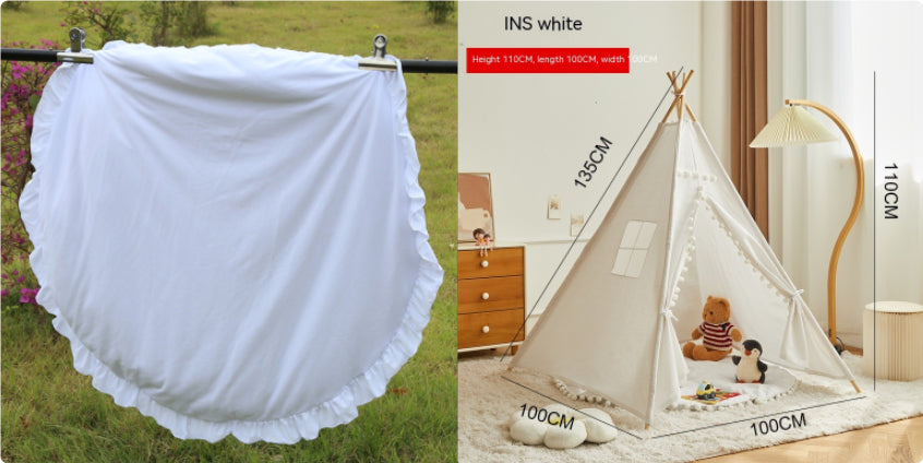 INS Round Solid Color Lace Play Mat Crawling Mat Baby Premises - [[{"value":"{{ Babyvera Babyvera  }}"}]]