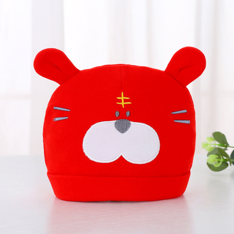 Cute Tiger Baby Hat Cotton Newborn Fetal Cap 0-6 Months Baby Fontanelle Protection - [[{"value":"{{ Babyvera Babyvera  }}"}]]