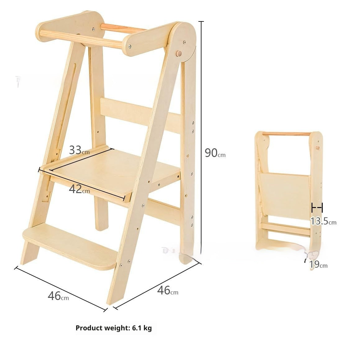 Baby Montessori Learning Tower Washstand Foot Stool - [[{"value":"{{ Babyvera Babyvera  }}"}]]