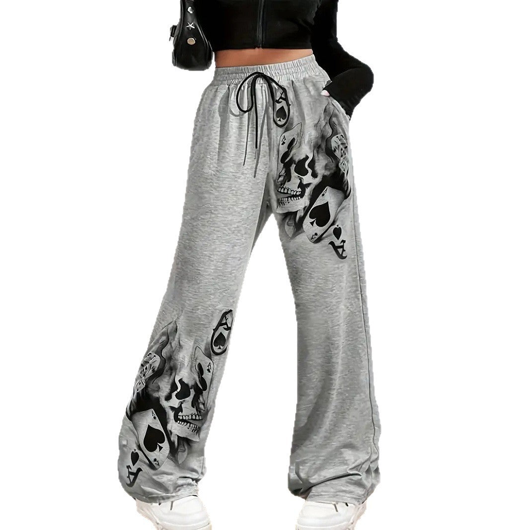 Womens Casual Wide-leg Pants With A Charcoal-colored Tire-track Pattern - [[{"value":"{{ Babyvera Babyvera  }}"}]]