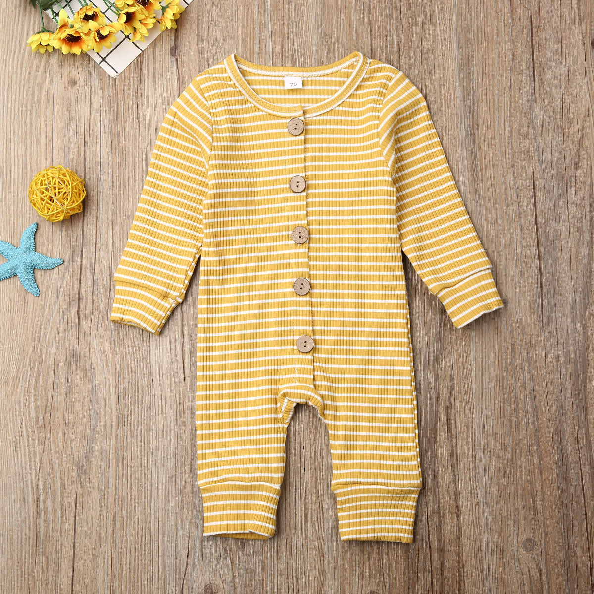 Newborn striped jumpsuit knitted warm clothing - [[{"value":"{{ Babyvera Babyvera  }}"}]]