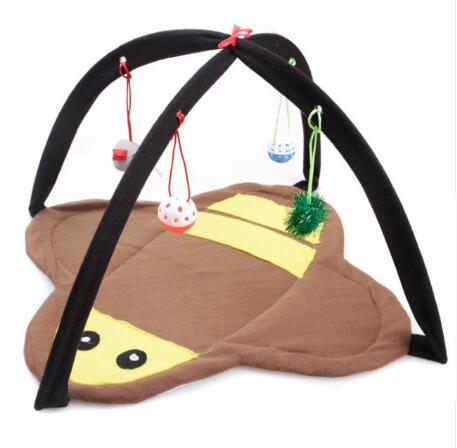 Cartoon Cat Play Tent Multifunctional Cat Hammocks Kitten Sleep Bed Foldable Cat Mat with Balls Cat Play House Toy - [[{"value":"{{ Babyvera Babyvera  }}"}]]
