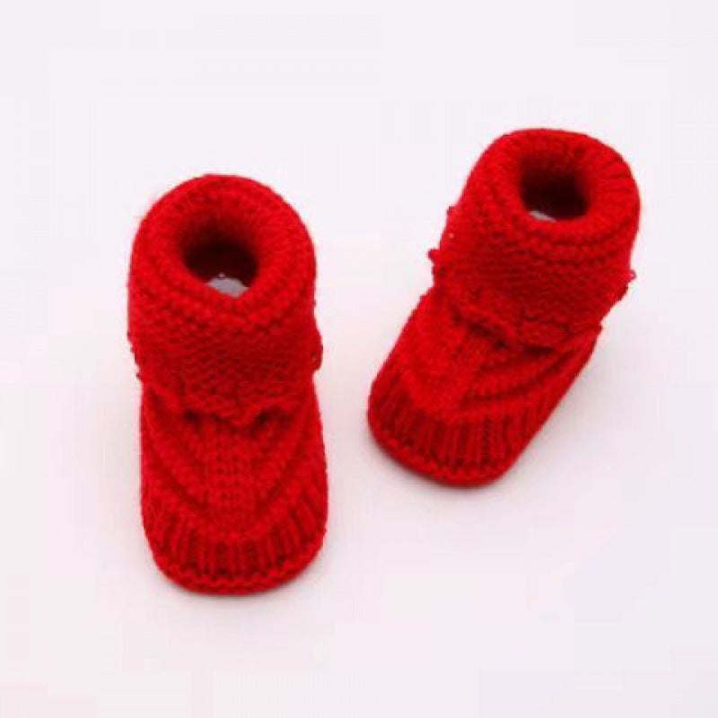 Male and female Babies Handmade Knitted Wool Soft Bottom Babies - [[{"value":"{{ Babyvera Babyvera  }}"}]]