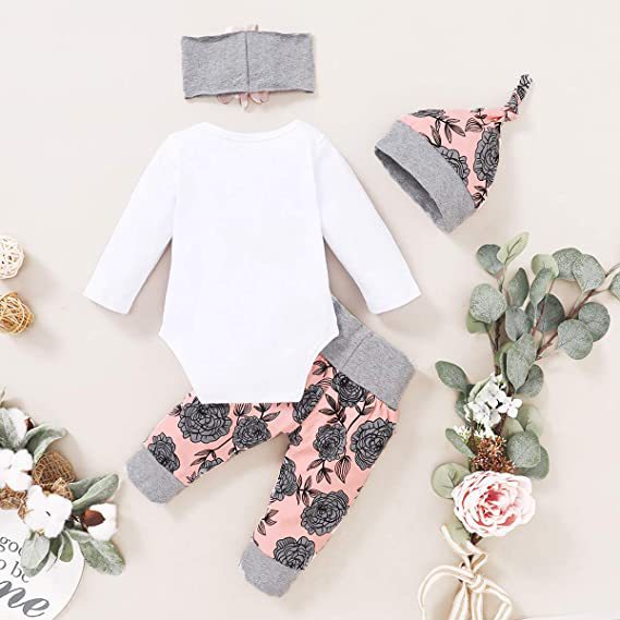 Newborn Suit Baby Girl Clothing Jumpsuit Floral Pants Cute - [[{"value":"{{ Babyvera Babyvera  }}"}]]
