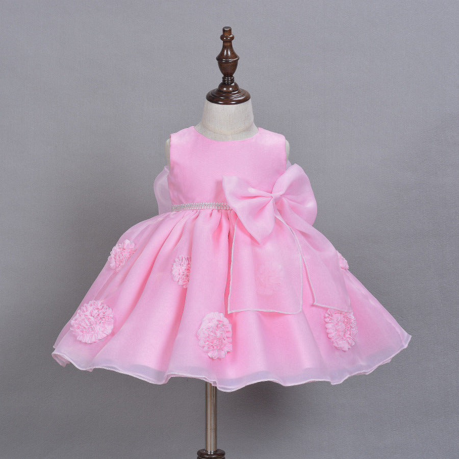 The Spring And Summer Of Years Old Female Infant Baby Child Princess Dress Girls DressPink Flower Girl Dress Skirt - [[{"value":"{{ Babyvera Babyvera  }}"}]]