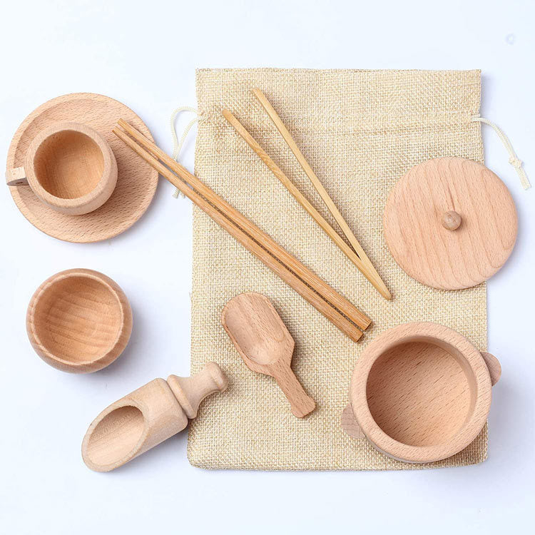 Children's Sensory Montessori Wooden Cutlery Set - [[{"value":"{{ Babyvera Babyvera  }}"}]]