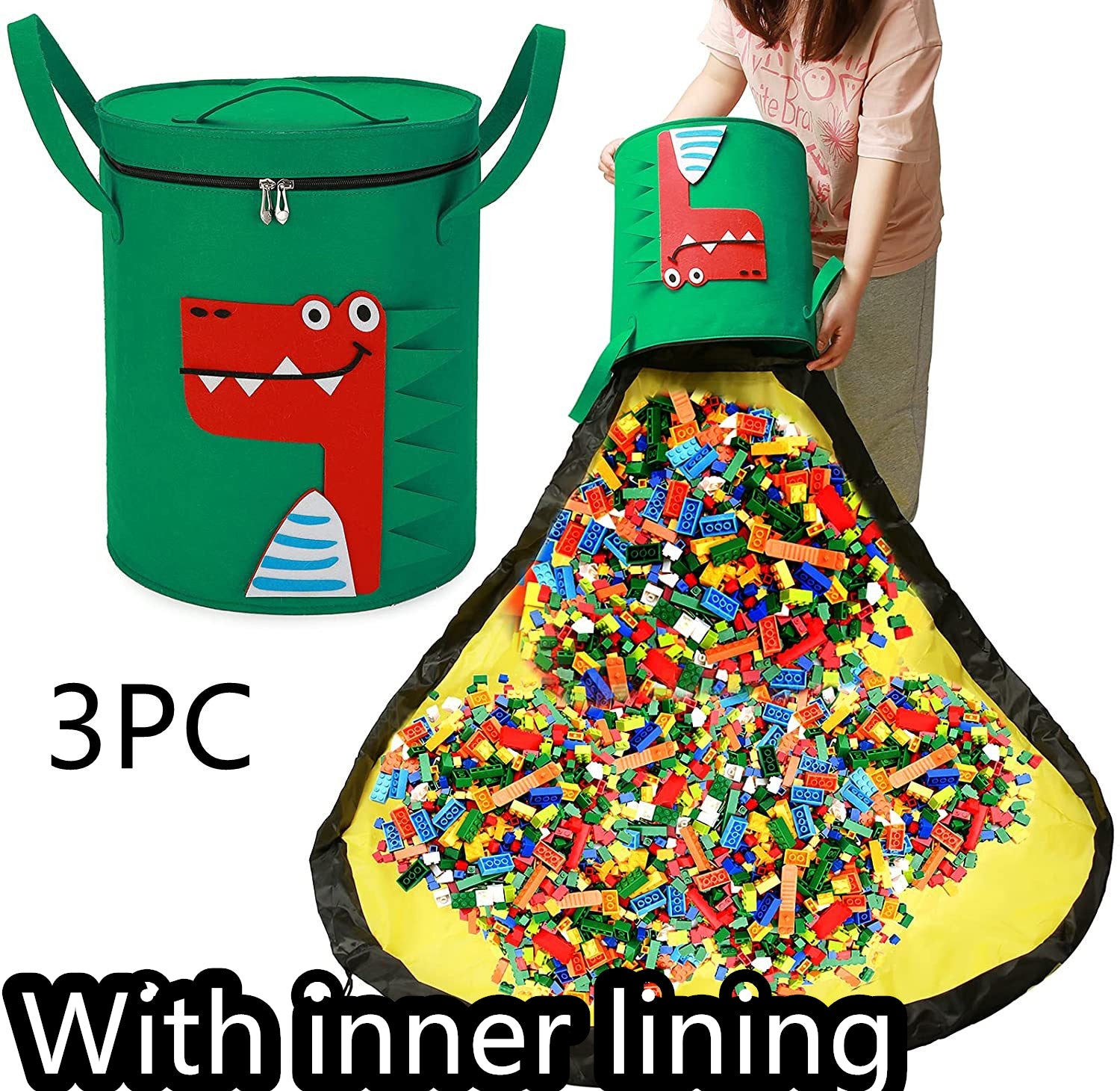 Felt Storage Bag Toy Play Mat 2 In 1 Pull Rope - [[{"value":"{{ Babyvera Babyvera  }}"}]]