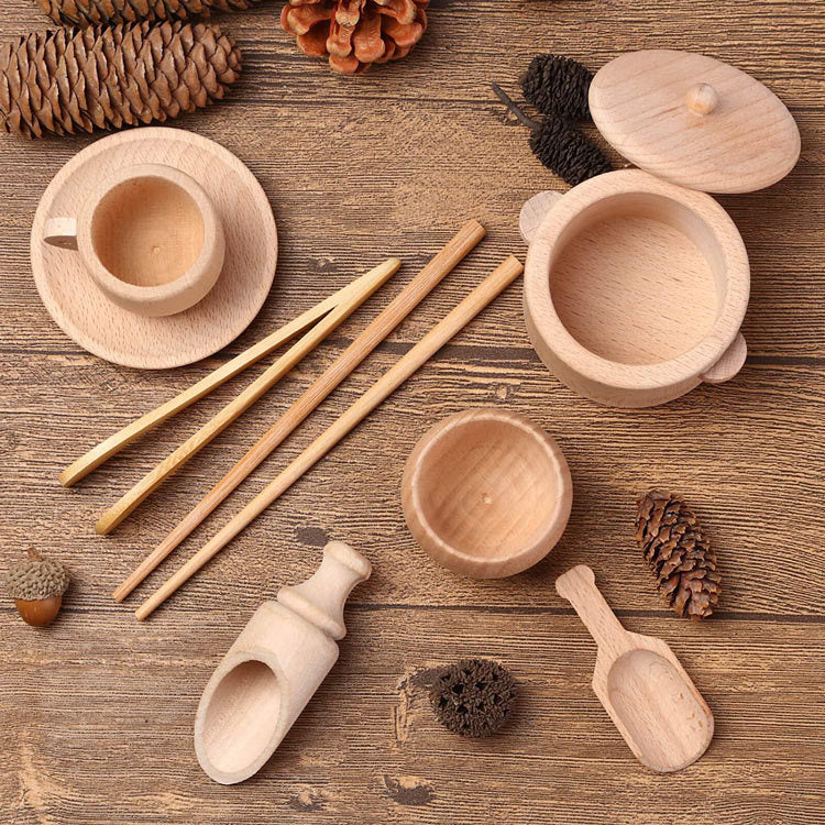 Children's Sensory Montessori Wooden Cutlery Set - [[{"value":"{{ Babyvera Babyvera  }}"}]]