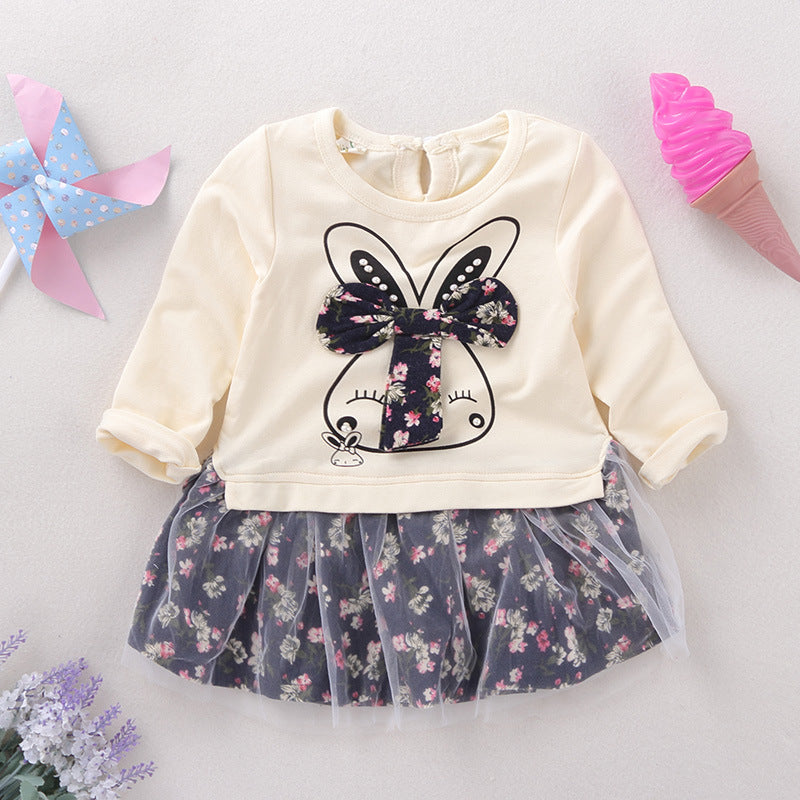 Autumn children female children 0-1-3-5 years old baby girl skirt dress long sleeved women age children skirt - [[{"value":"{{ Babyvera Babyvera  }}"}]]