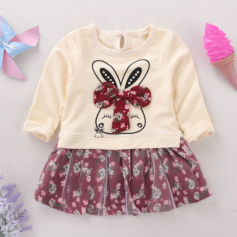 Autumn children female children 0-1-3-5 years old baby girl skirt dress long sleeved women age children skirt - [[{"value":"{{ Babyvera Babyvera  }}"}]]