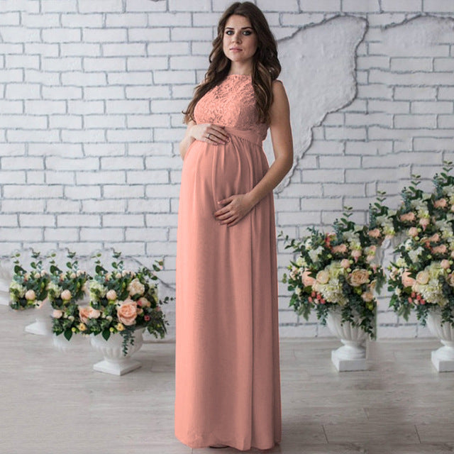 Lace Sleeveless Maternity Dress - [[{"value":"{{ Babyvera Babyvera  }}"}]]