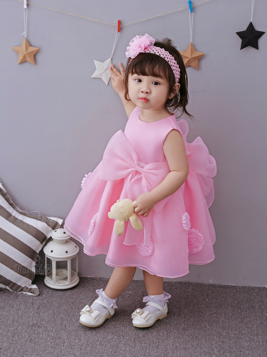 The Spring And Summer Of Years Old Female Infant Baby Child Princess Dress Girls DressPink Flower Girl Dress Skirt - [[{"value":"{{ Babyvera Babyvera  }}"}]]
