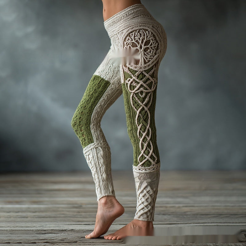 Retro 3D Digital Print Women's Casual Leggings - [[{"value":"{{ Babyvera Babyvera  }}"}]]
