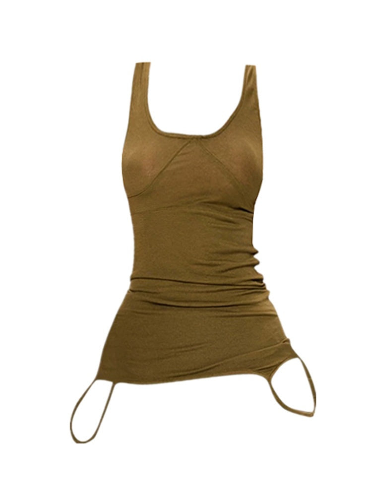 Green Knitted Double-strap Vest Slimming Top For Women - [[{"value":"{{ Babyvera Babyvera  }}"}]]