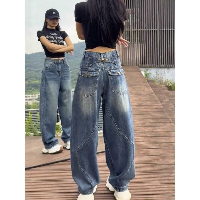 Retro Baguette Banana Pants Figure-flattering Denim Jeans For Women - [[{"value":"{{ Babyvera Babyvera  }}"}]]