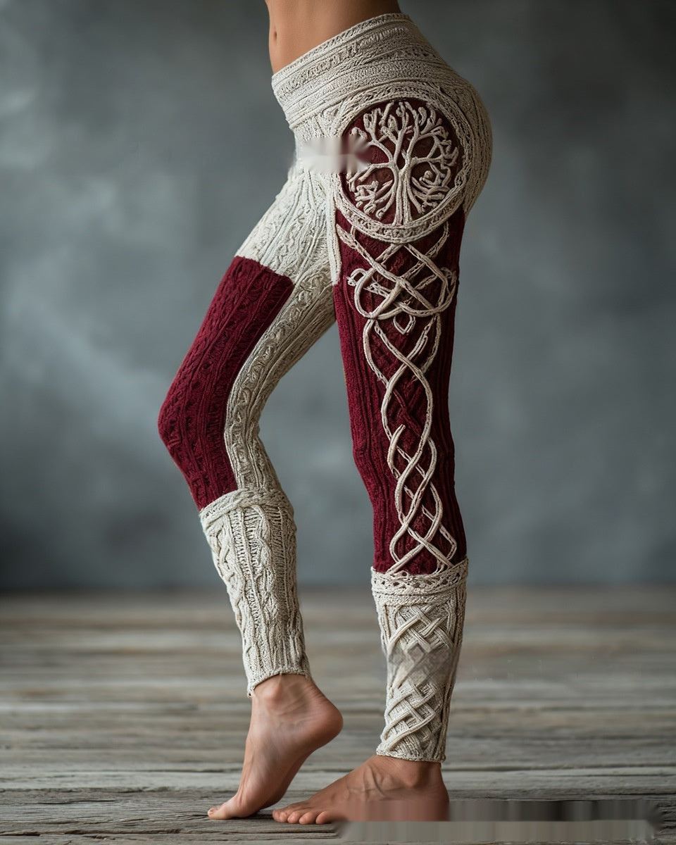 Retro 3D Digital Print Women's Casual Leggings - [[{"value":"{{ Babyvera Babyvera  }}"}]]